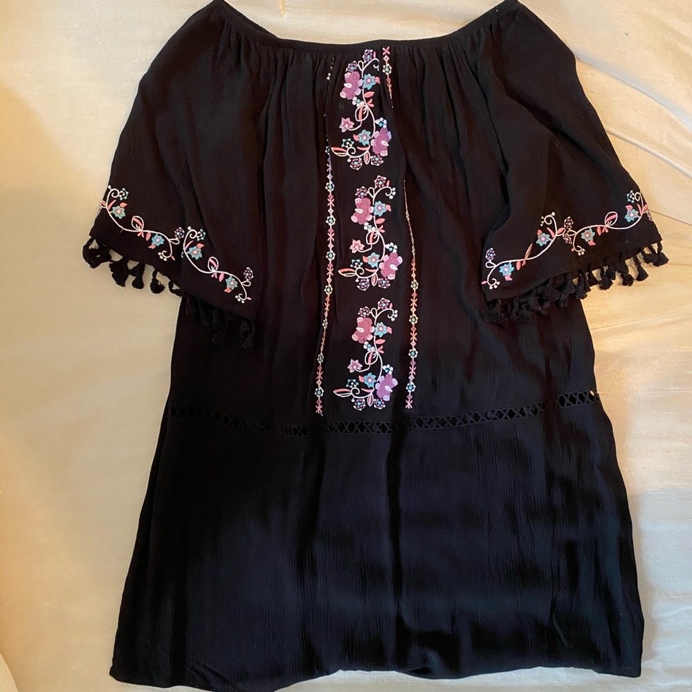 Love, Fire Off the shoulder dress